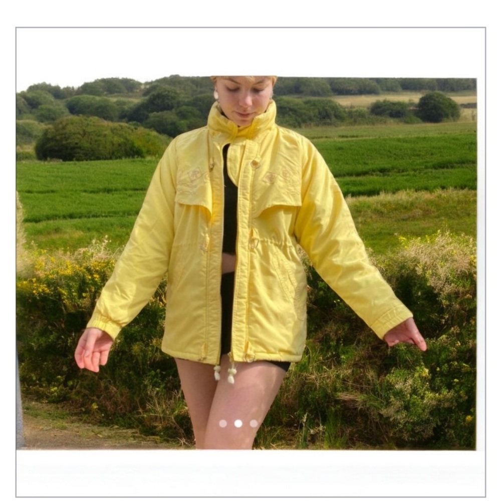 Vintage Far West Yellow
Embroidered Funnel Neck Jacket
Coat Size M EUC Retro - Picture 4 of 16